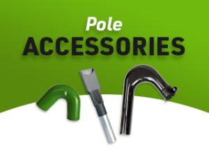 Gutter cleaning poles and accessories